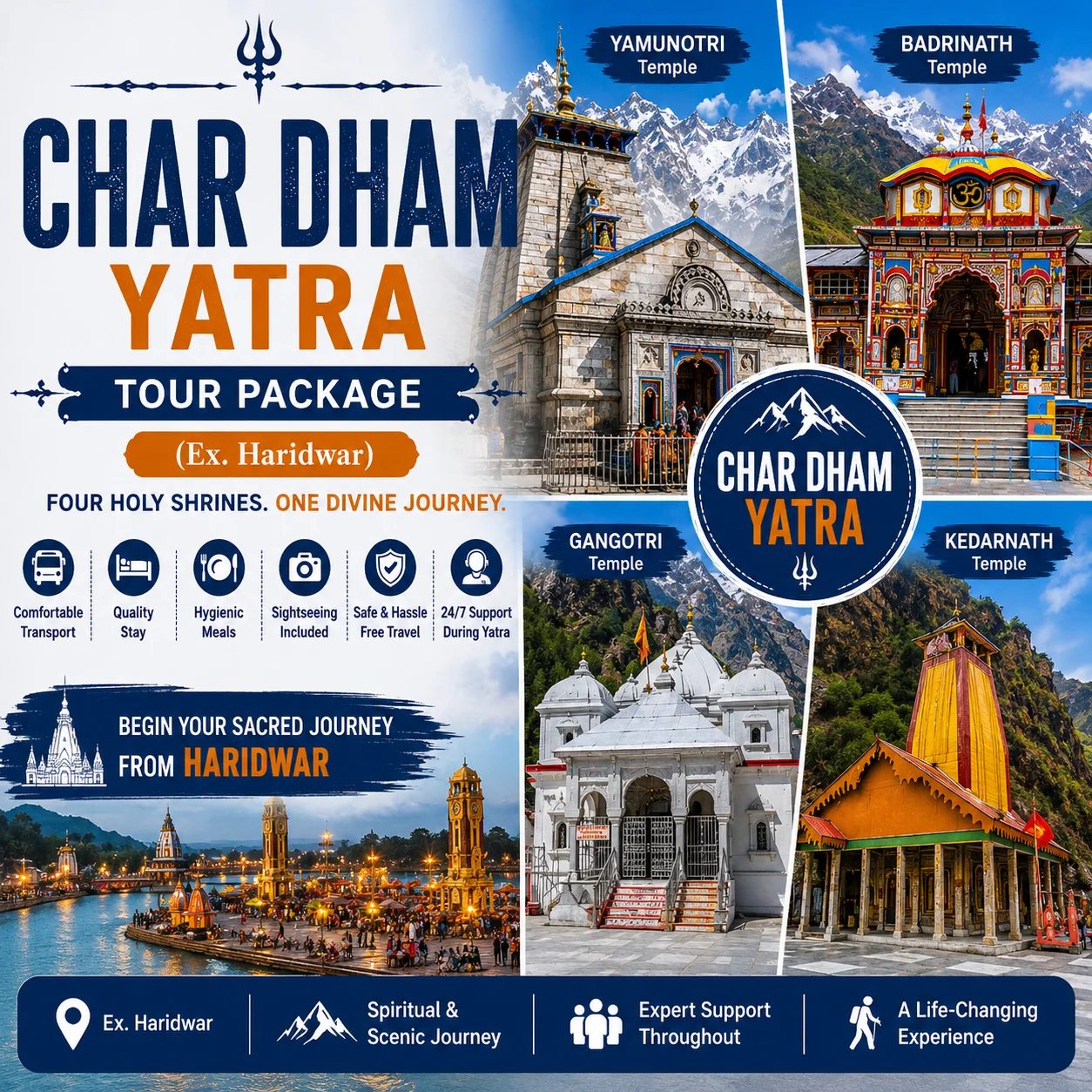 Char Dham Yatra Tour Package (Ex. Haridwar)