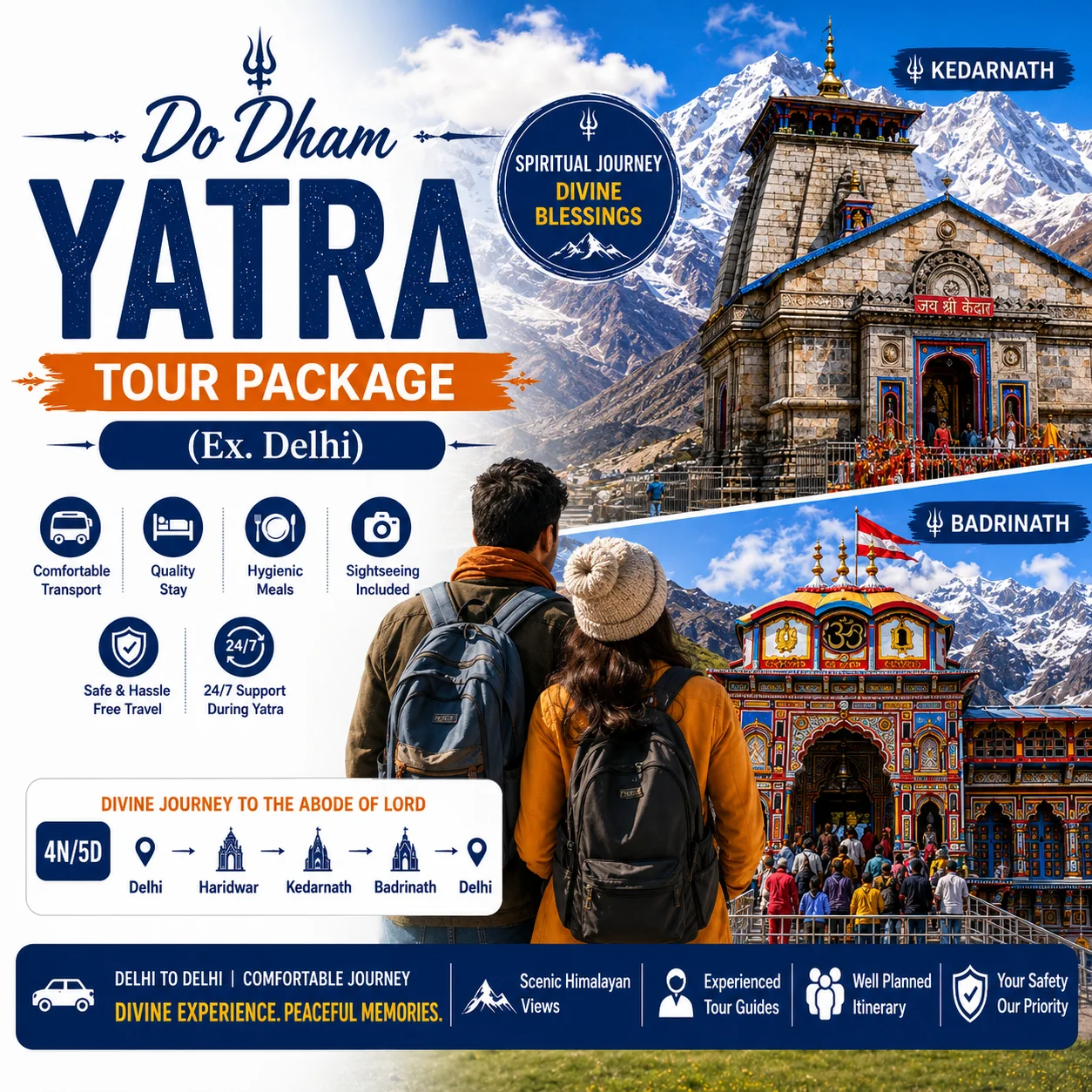 Do Dham Yatra Tour Package (Ex. Delhi)