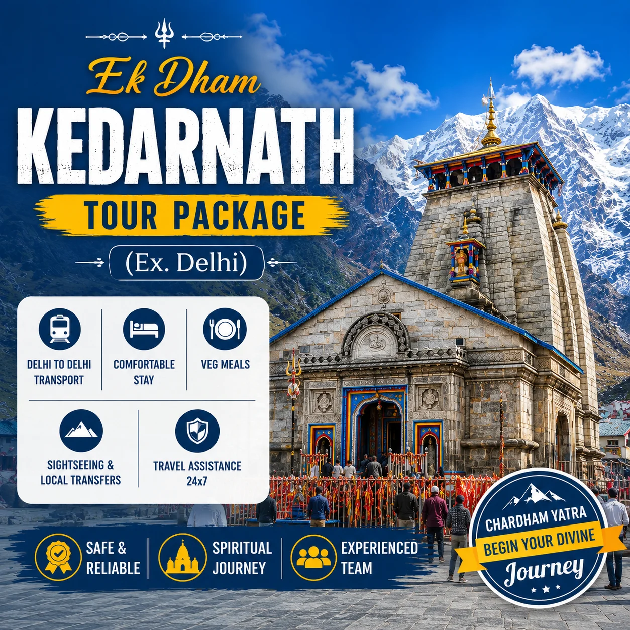 Ek Dham Kedarnath Tour Package (Ex. Delhi)